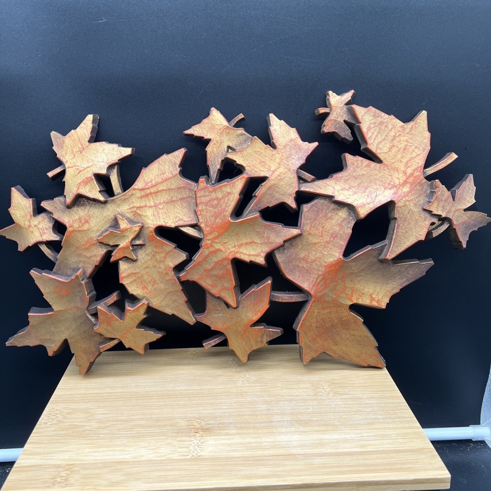 1977 Dart Ind. #7503 Maple Leaves Wall Decor 17 1/2" x 10"